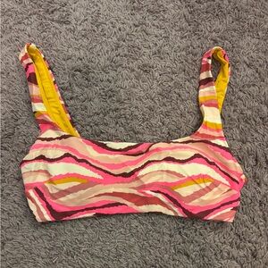 Aerie scoop Colorful Abstract Bikini Top